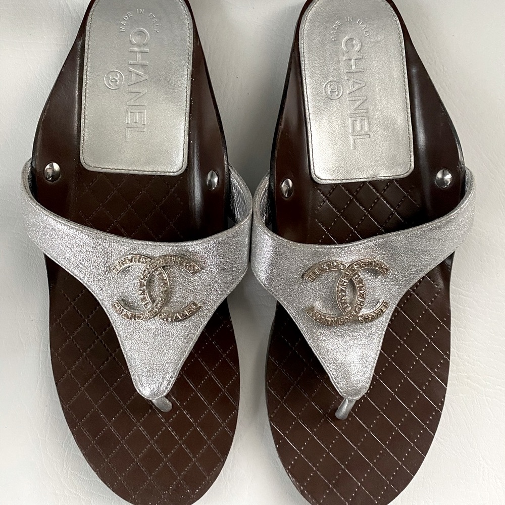 Chanel Leather Sandal